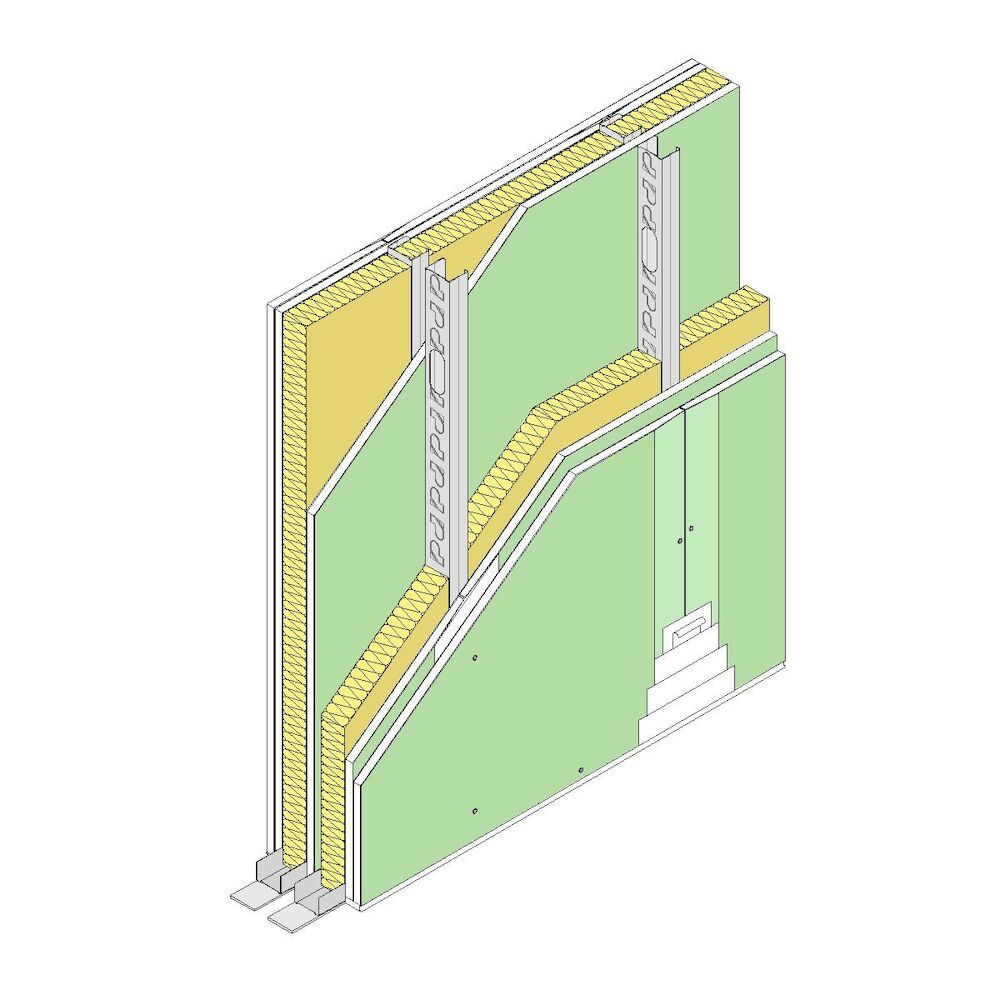 Tabique Pladur® 202,5 (70-45+12,5+e+70-45) 5H1 2MW Livre