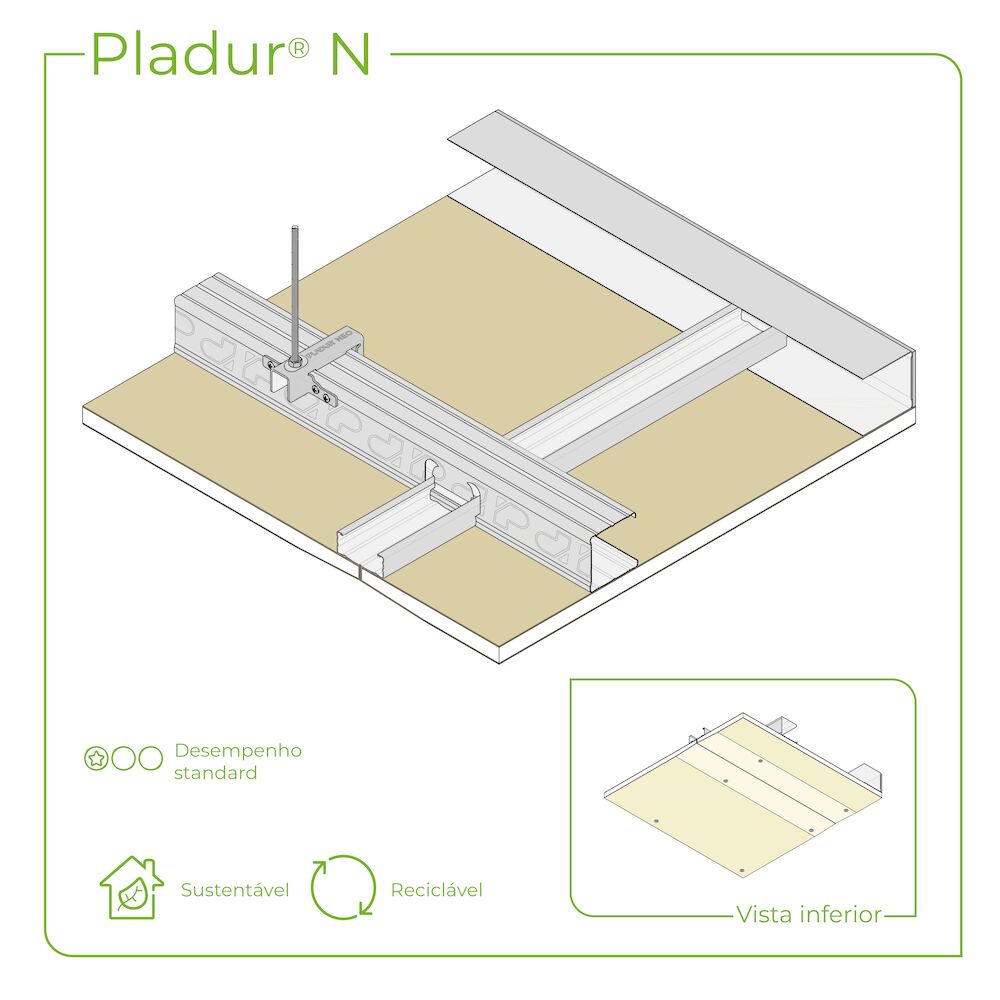 T.C. suspenso Pladur® NEO 48/1000x600 1x15 N MW