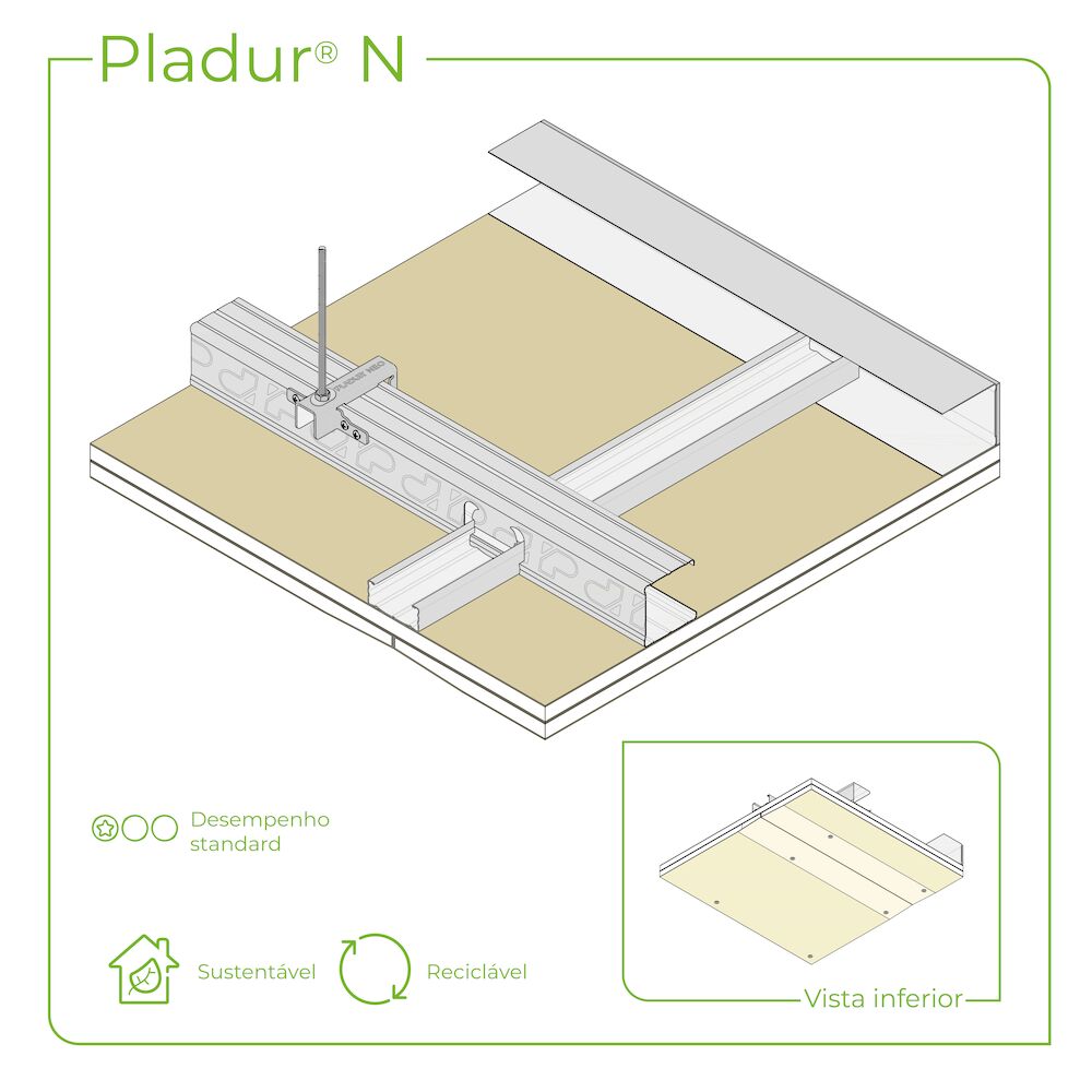 T.C. suspenso Pladur® NEO 48/1000x600 2x12,5 N LV