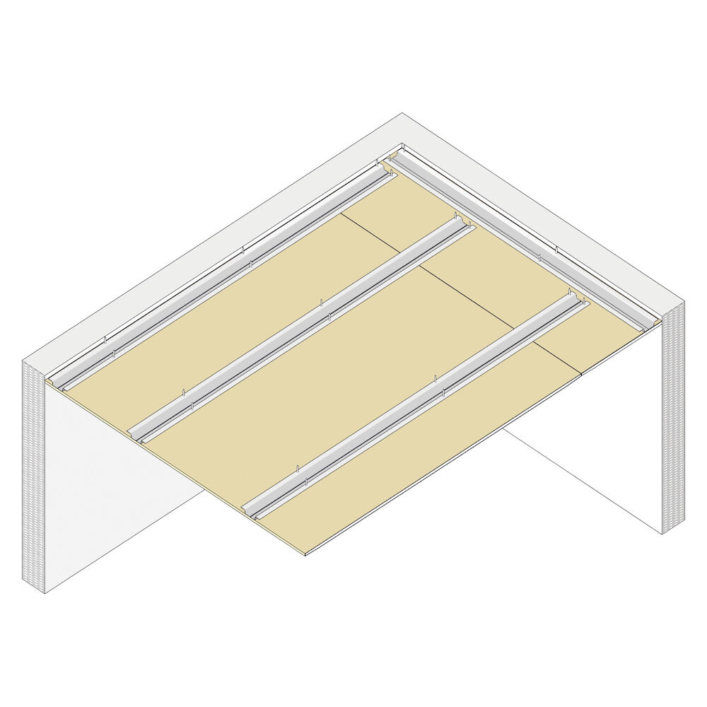 Semidirect ceiling Pladur® M-70x30 1x15 H1 MW