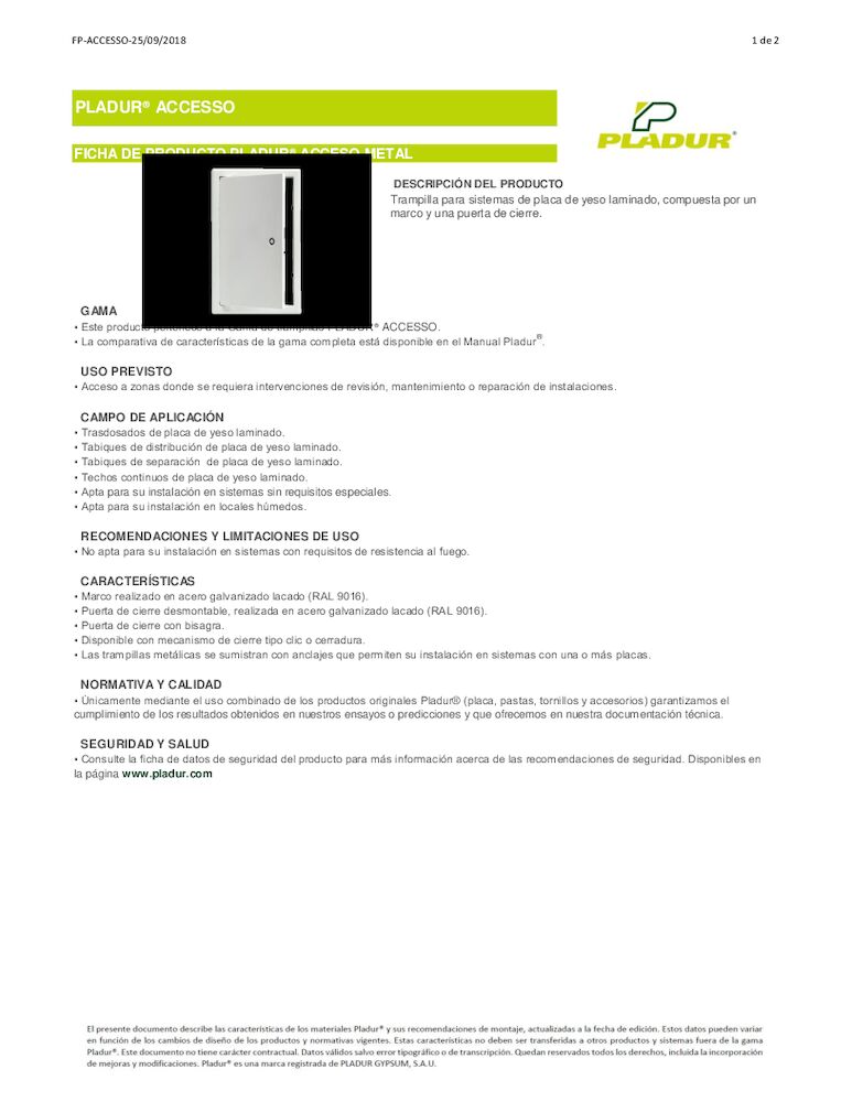 NAMCP04021QBD-120QBD / TRAMPILLA DE INSPECCIÓN CON MARCO DE
